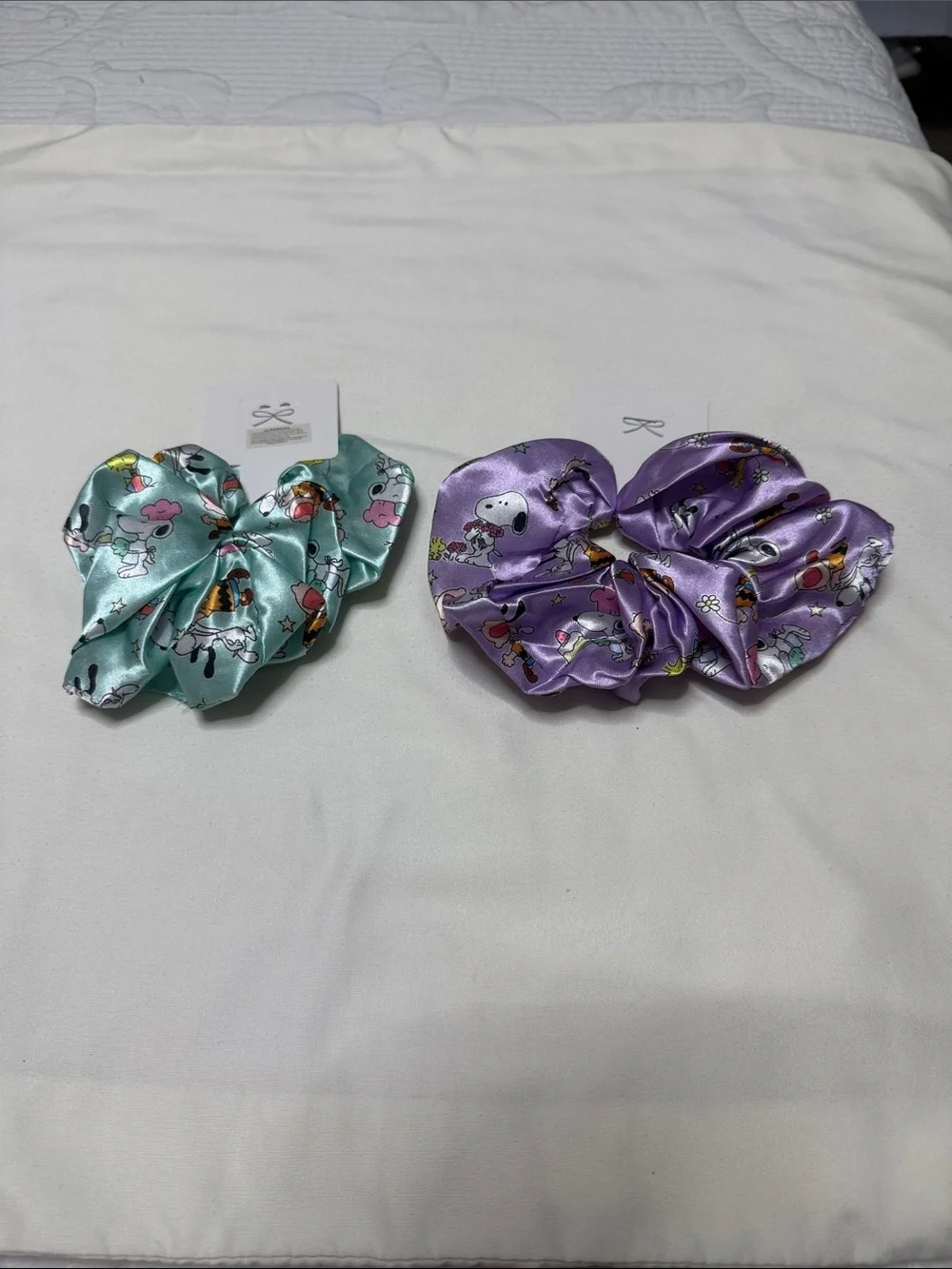 Sets of 12 Satin Snoopy Scrunchie - Purple